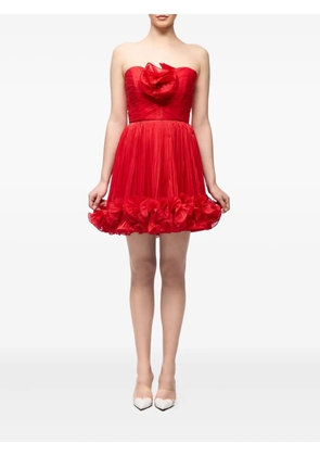 Ana Radu floral-appliqué dress - Red