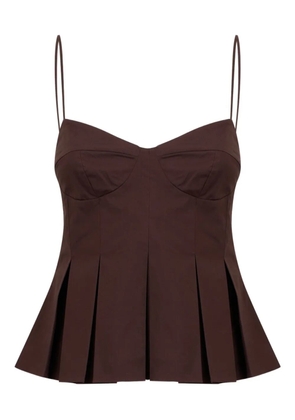 CLEA Iris pleat top - Brown