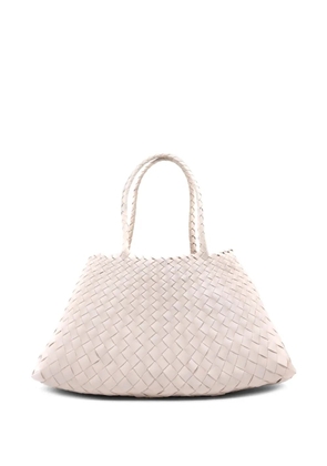 DRAGON DIFFUSION big Santa Croce woven tote bag - Neutrals