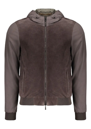 Moorer panelled bomber jacket - Brown