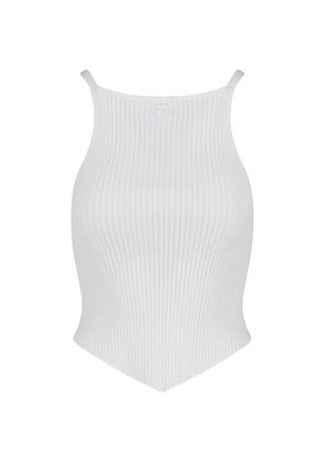 Courrèges pointed-hem top - White