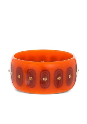 Mark Davis 18K yellow gold Citrine Bakelite bangle - Red