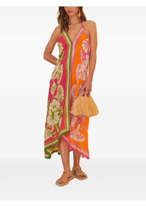 FARM Rio floral-print midi dress - Orange