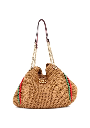 Gucci Pre-Owned GG Marmont Chain Raffia Large tote bag - Brown