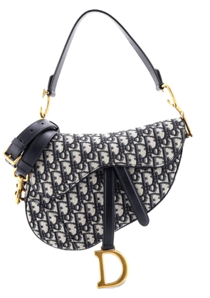 Christian Dior Pre-Owned Saddle Handbag with Strap Oblique Canvas Medium shoulder bag - Blue