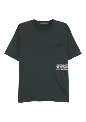 Department 5 slogan-print cotton T-shirt - Grey