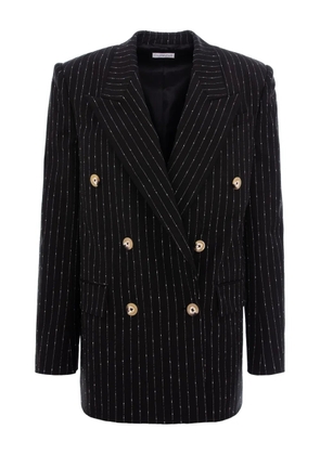 CuAnna BETTY pinstripe-pattern double-breasted blazer - Black