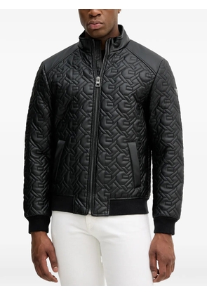 GUESS USA quilted zip-up jacket - Black