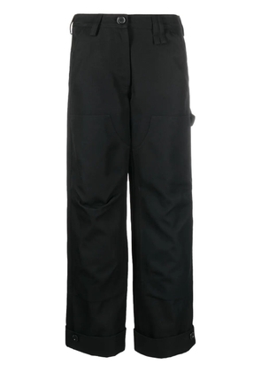 Simone Rocha virgin wool-blend wide-leg trousers - Black