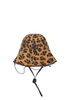 Ruslan Baginskiy leopard-print drawstring bucket hat - Brown