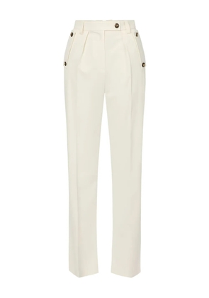 Elisabetta Franchi logo-button trousers - Neutrals