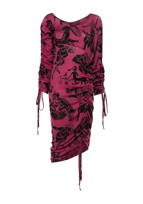 Vivienne Westwood Pre-Owned 2000s graphic-print midi dress - Red
