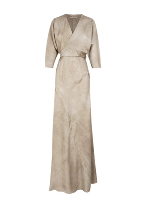 Cortana V-neck wrap dress - Neutrals