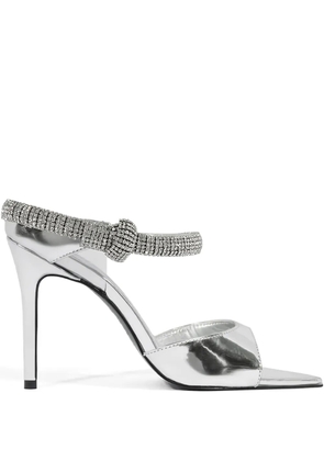 Schutz crystal-embellished metallic sandals - Silver