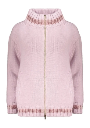 Herno high-neck ribbed cardigan - 4025