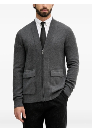 GUESS USA zip-up pocket cardigan - Grey