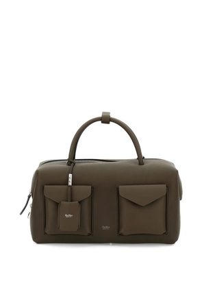 Max Mara medium folded-sides leather tote bag - Green