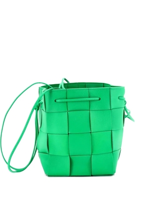 Bottega Veneta Pre-Owned Cassette Maxi Intrecciato Leather Small bucket bag - Green