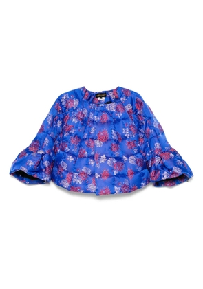 Comme Des Garçons floral-jacquard jacket - Blue