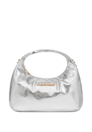 Love Moschino metallic-effect chain shoulder bag - Grey