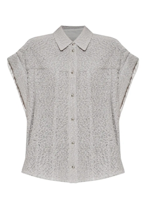 IRO Samyra textured button-fastening shirt - Grey