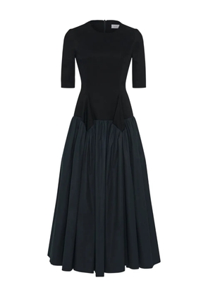 Rosetta Getty gathered peplum dress - Black