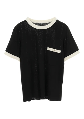 CHANEL Pre-Owned 1986-1988 button T-shirt - Black