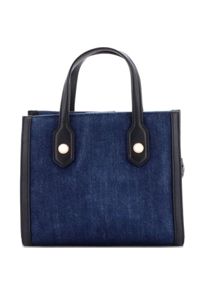 Gucci Pre-Owned Tiger Pearl Embroidered Denim Small tote bag - Blue