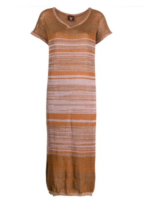 VITELLI marl-knit shift dress - Brown