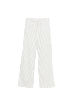 IRO Lia striped-pattern drawstring trousers - White