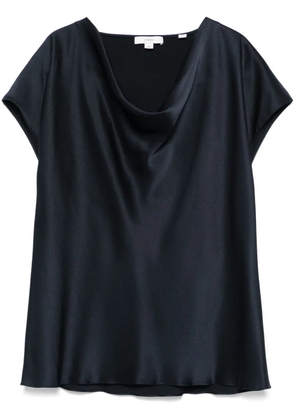Vince cowl-neck silk blouse - Blue
