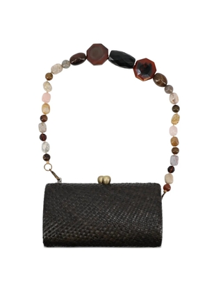 SERPUI Liz beaded-strap clutch bag - Black