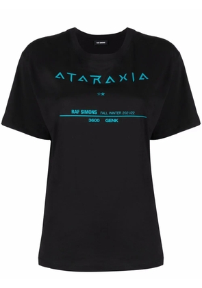 Raf Simons logo-print short-sleeved T-shirt - Black