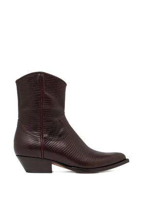 Buttero Flee pointed textured cowboy boots - Brown