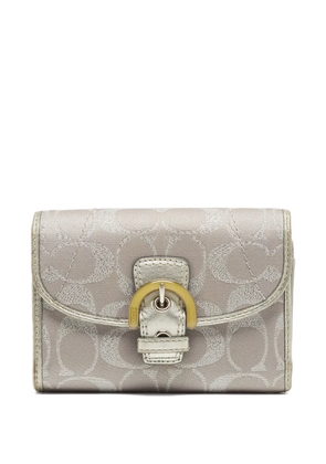 Coach monogram buckle wallet - Grey