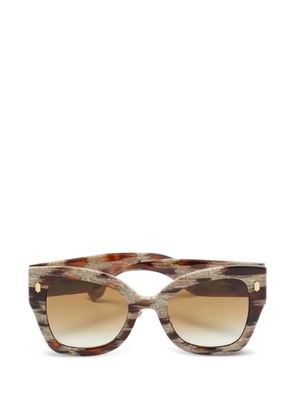 Fendi Pre-Owned printed-frame butterfly sunglasses - Brown