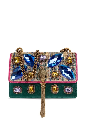 Kurt Geiger London Small Shoreditch jewel-embellished shoulder bag - Green