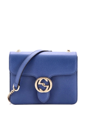 Gucci Pre-Owned Interlocking Leather Small shoulder bag - Blue