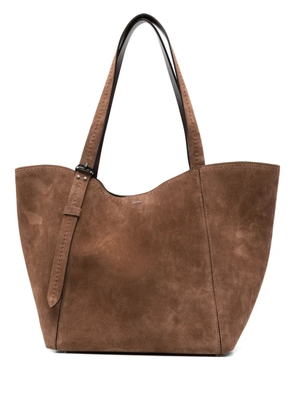 Max Mara large suede tote bag - Brown