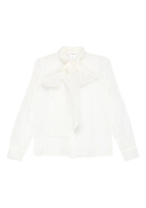 P.A.R.O.S.H. bow-tie long-sleeve blouse - White
