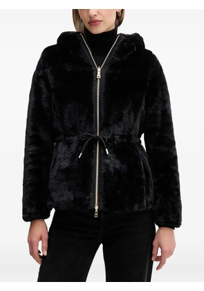 Geox Kaula hooded faux fur jacket - Black