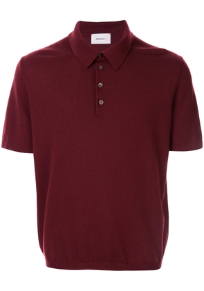 Ports V polo knit jumper - Red