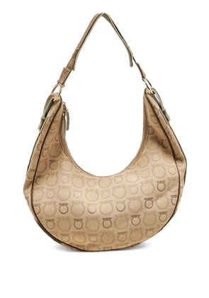 Ferragamo Pre-Owned Gancini-pattern shoulder bag - Neutrals