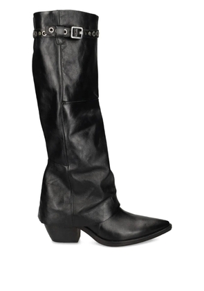 A.S.98 buckle eyelet boots - Black