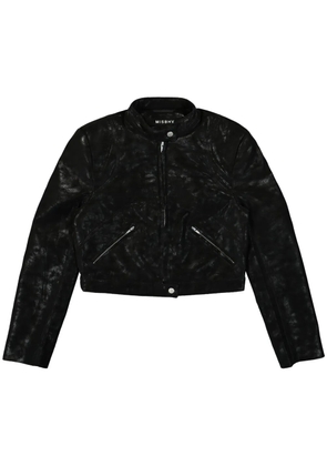 MISBHV cropped faux-leather jacket - Black