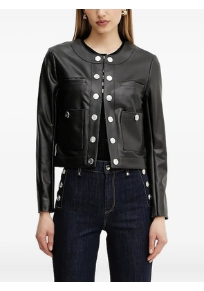 GUESS USA decorative-button cropped jacket - Black