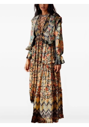 Hemant And Nandita Lief beaded jacquard gilet - Brown