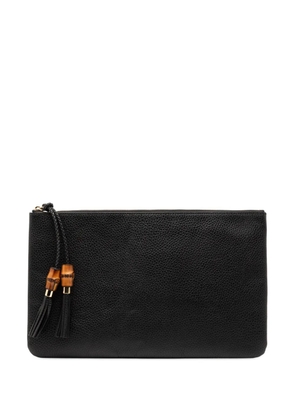 Gucci Pre-Owned 2000-2015 Calfskin Bamboo Tassel clutch bag - Black