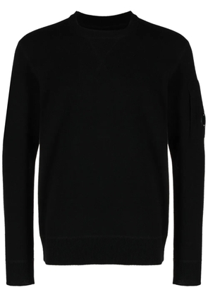 C.P. Company Lens-detail crew-neck jumper - Black