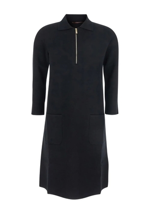 Max Mara Ere half-zip fastening dress - Black